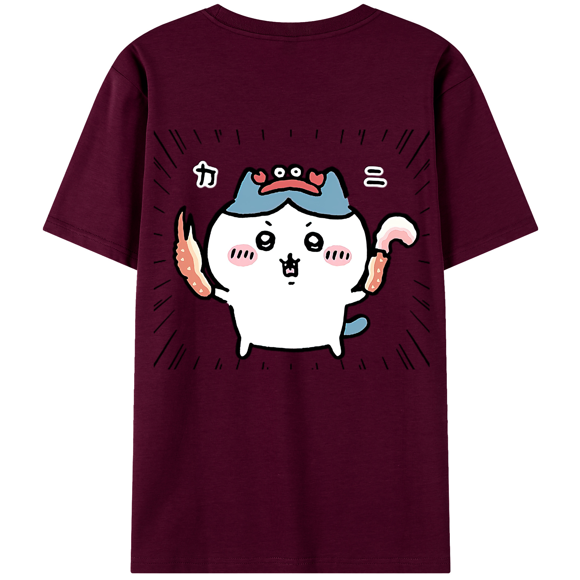 （画像用） ちいかわ ハチワレ Chii-kawa hachiware レディース半袖Tシャツ(バックプリント)